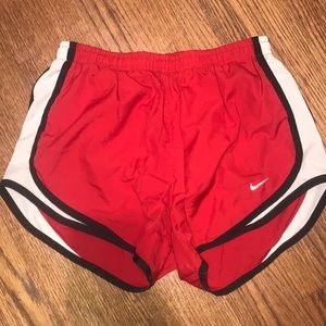Red Nike pro shorts!!!